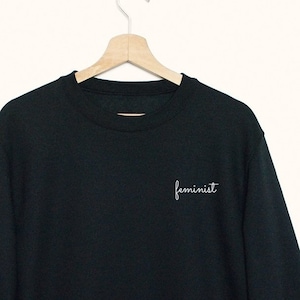 Feministyczna bluza z kieszenią, feministyczna bluza, miękki polar damski unisex feministyczny slogan, feministyczny modny sweter