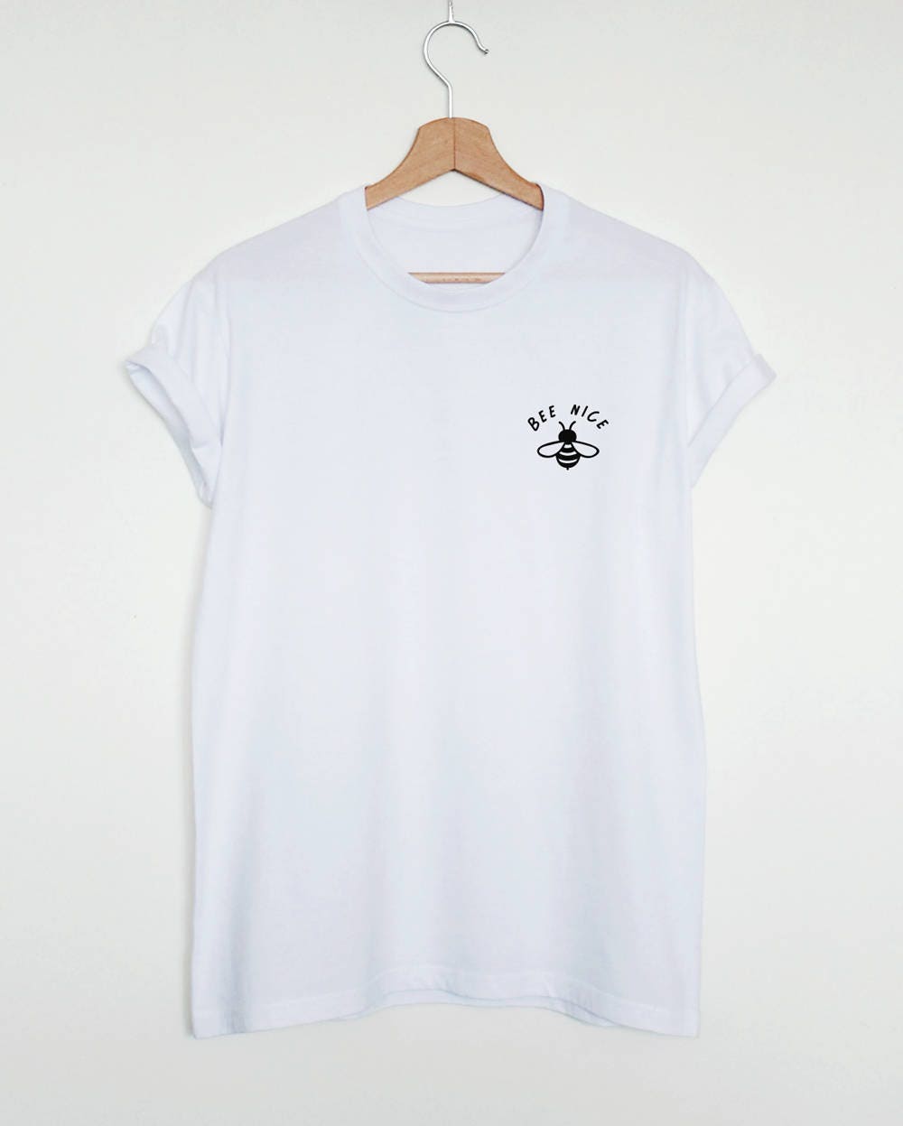 Bee Nice Pocket Print T-shirt: Funny Slogan Graphic Tee - Etsy