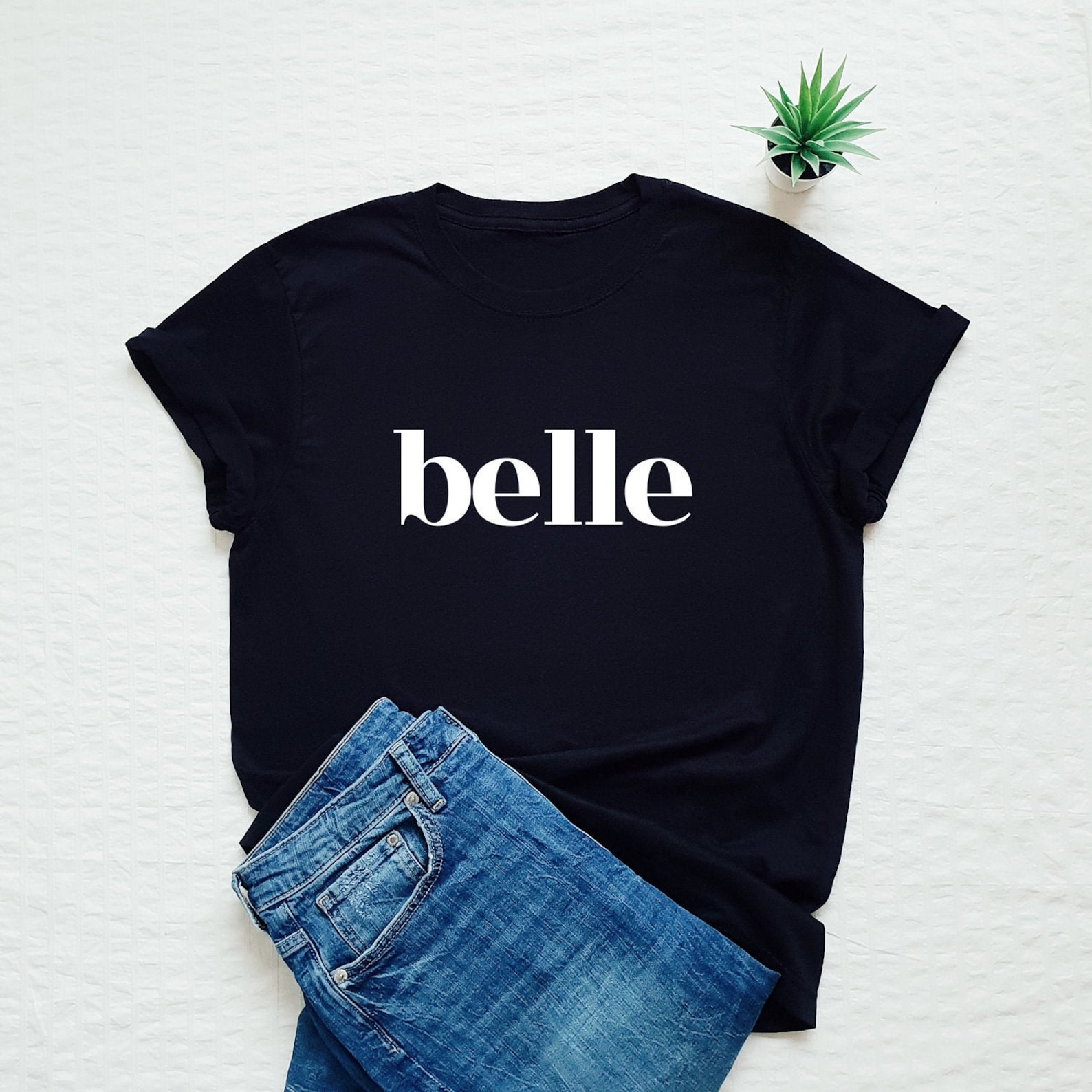 Belle shirt beautiful French word Tshirt cute ladies slogan Etsy