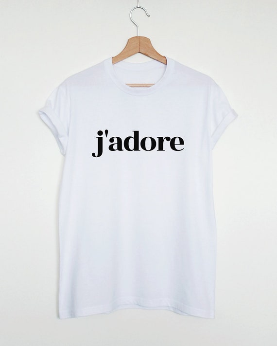 Brandy smør Nemlig J'adore Shirt Love T-shirt French Word Tee Cute Slogan - Etsy