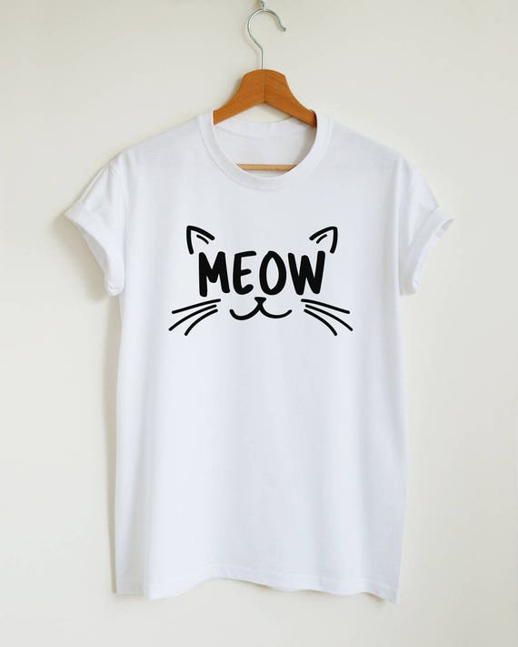Cat cheveux T Shirt Hommes Femmes Hipster Swag Funny Lady Meow Crazy top 