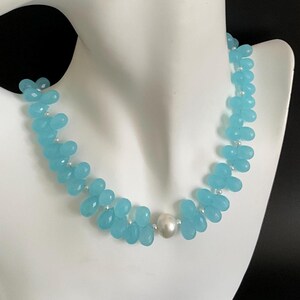 Chalcedony Necklace, Gemstone Necklace, Gifts for Mom