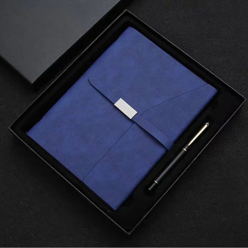 Personalized Business A5 Portfolio Notebook With Pen, Gift Box, and
