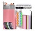 Nail Design Kit for Acrylic Nails with Nail Art Brushes, Dotting Tool, Nail Tape Strips, Nail Foil Sticker, Nail Rhinestones and Tweezers 