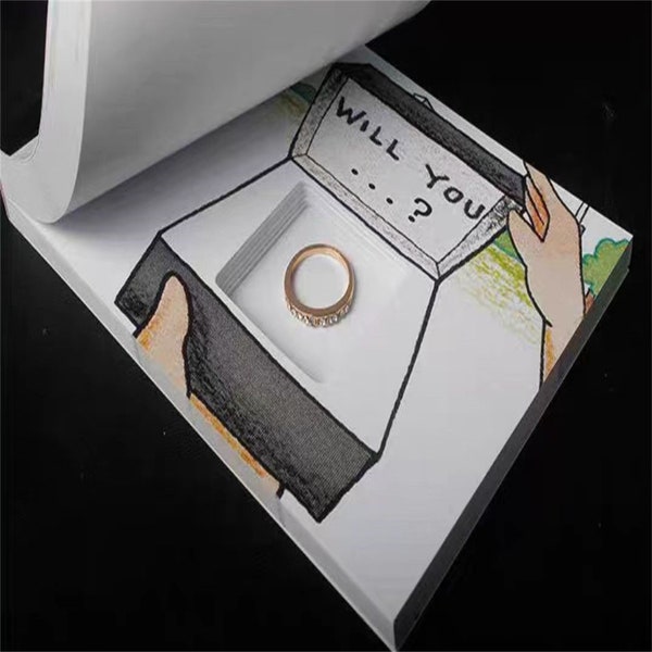 Hidden Ring Hand-Flip Book: A Heartwarming Tale of Puppy Animated Proposal