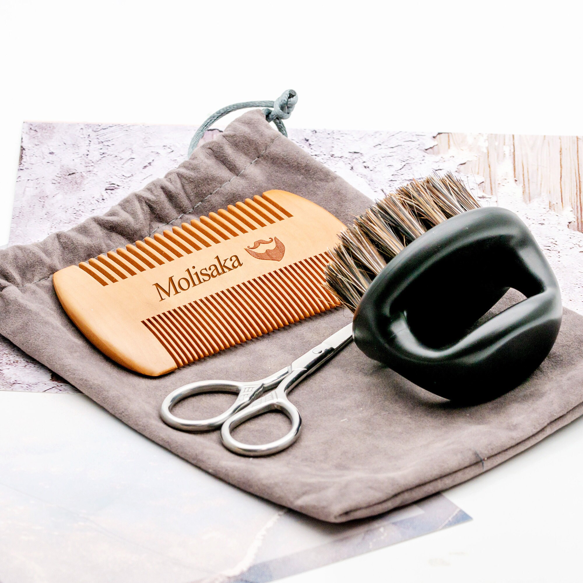 Custom Comb Set Custom Wood Beard Comb, Personalized Gift for Him, Gifts for Men, Gift ...
