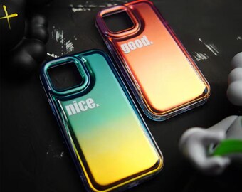 Gradient Laser iPhone case - a stylish and protective case with a stunning gradient laser design, specifically designed for the iPhone.