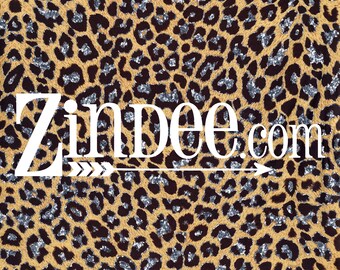 Blue Glitter Leopard Printed vinyl Pattern Vinyl HEAT TRANSFER or ADHESIVE, Printed Vinyl Printed HTv