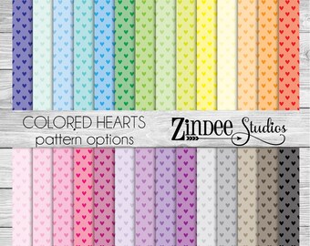 Colorful Hearts Pattern Vinyl HEAT TRANSFER or ADHESIVE, printed vinyl printed HTv printed adhesive vinyl permanent