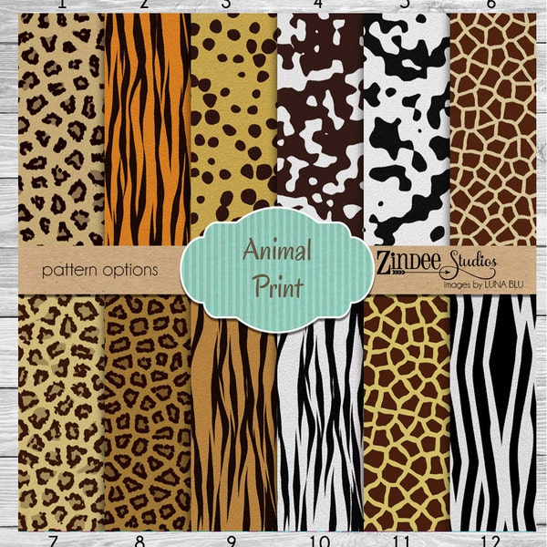 Animal Print Pattern Vinyl HEAT TRANSFER ou ADHESIVE, htv ou vinyle adhésif permanent imprimé vinyle