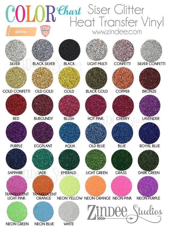 Glitter Heat Transfer Sheets