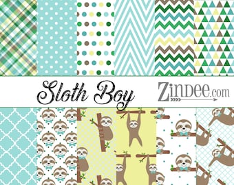 Sloth boy Pattern Vinyl HEAT TRANSFER or ADHESIVE, htv or permanent adhesive vinyl printed vinyl