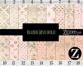 Blush and gold, Pattern Vinyl HEAT TRANSFER or ADHESIVE