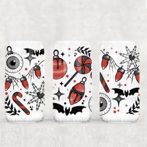 Creepmas UV DTF Glass Can Wrap - Waterproof - Easy and Ready to Apply - NO Heat needed