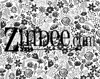 Small Flowers Printed vinyl Pattern Vinyl HEAT TRANSFER or ADHESIVE, Printed Vinyl Printed HTv