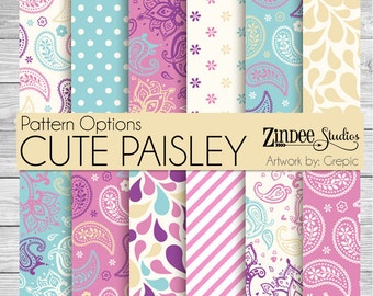 Cute Paisley Pattern Vinyl HEAT TRANSFER or ADHESIVE, htv or permanent adhesive vinyl printed vinyl