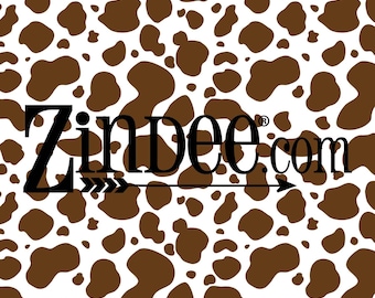 Brown Cow Print Printed vinyl Pattern Vinyl HEAT TRANSFER or ADHESIVE, Printed Vinyl Printed HTv