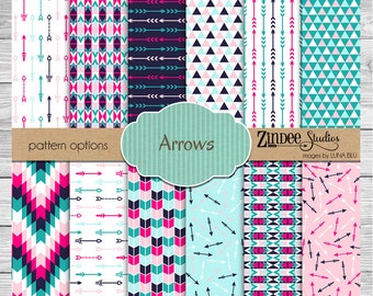 Arrows and Aztec Pattern Vinyl HEAT TRANSFER or ADHESIVE, htv or permanent adhesive vinyl