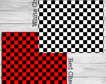 Checkerboard printed vinyl Pattern Vinyl HEAT TRANSFER or ADHESIVE, Printed Vinyl Printed HTv