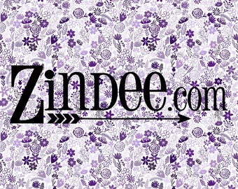 Small Flowers Purple Printed vinyl Pattern Vinyl HEAT TRANSFER or ADHESIVE, Printed Vinyl Printed HTv
