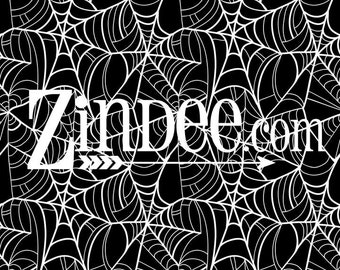 Spiderweb Black White printed Vinyl HEAT TRANSFER or ADHESIVE, htv or permanent adhesive vinyl printed vinyl