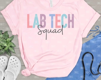 Lab Tech Squad DTF Transfer - Ready to Press - DTF Transfer - Heat Transfer - Direct to film
