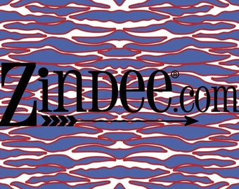 Blue Red Tiger Printed vinyl Pattern Vinyl Bills HEAT TRANSFER or ADHESIVE, Printed Vinyl Printed HTv