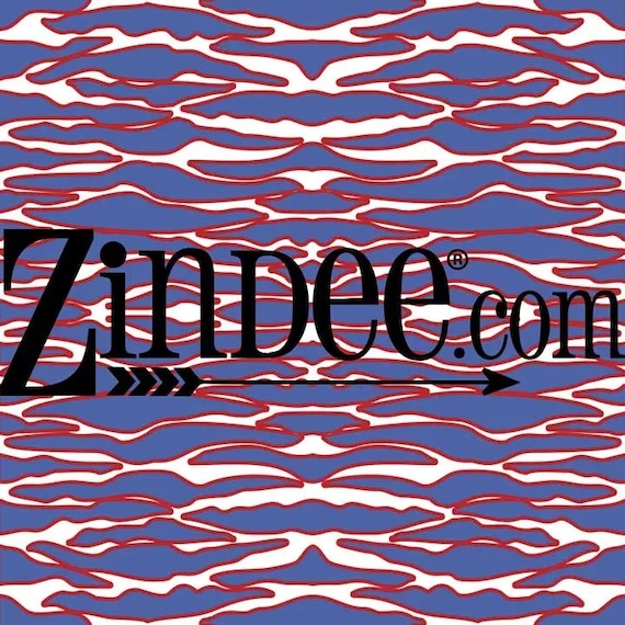 Blue Red Tiger Printed vinyl Pattern Vinyl Bills HEAT TRANSFER or ADHESIVE, Printed Vinyl Printed HTv