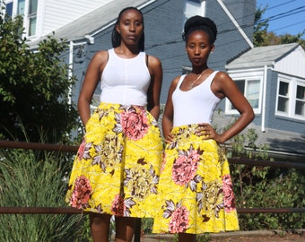 Ankara Style African Print Clothing- Amina Skirt