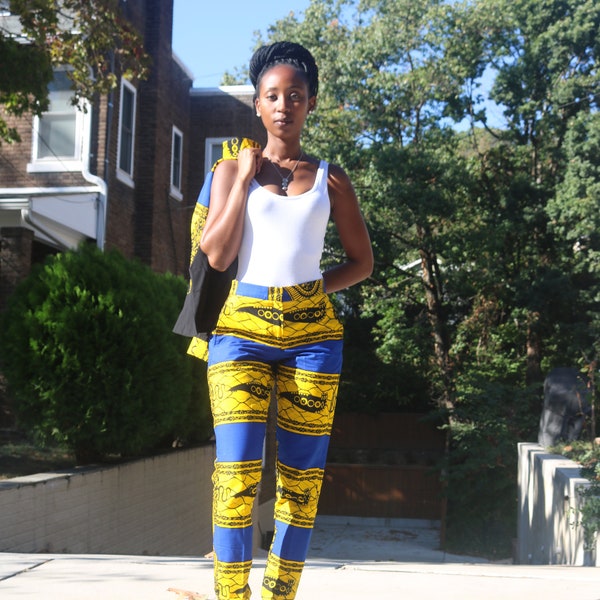 Ankara African Clothing African Trousers African Print Pants African Fashion Women's Clothing African Fabric Pants Work Pants- Makeda Pants