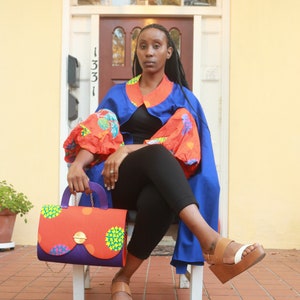 Ankara Dress African Clothing African Coat African Print Cape African Fashion Women's Clothing African Fabric Jacket Summer - Nzinga Cape