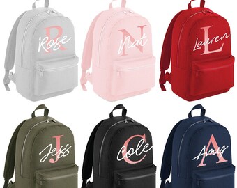 Personalised Crown Kids Backpack Any Name Tiara Girls Rose Gold School Bag #MBPT