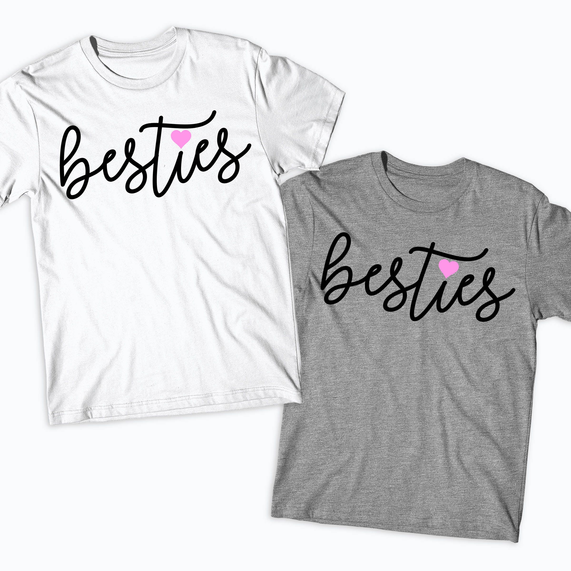 Besties Matching T-Shirts Best Friends Matching Tops, BFF Shirts Matching Besties, Sisters, Best Friends Forever, Gift for girls, teens Cute