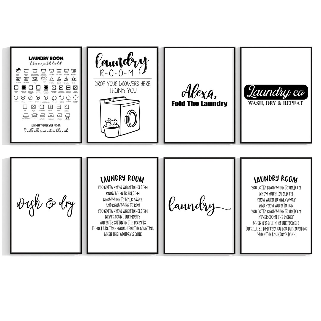 Laundry Prints, Utility Room Wall Prints, Laundry Room Art, Prints for Laundry Room or Kitchen