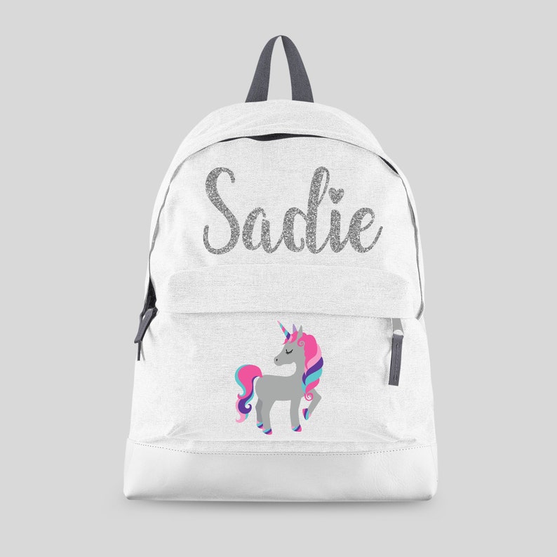 Personalised Unicorn Backpack with ANY NAME Kids Children Etsy