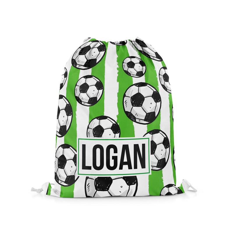 Personalised Football Soccer Drawstring Bag Boys Kids PE Bag Etsy