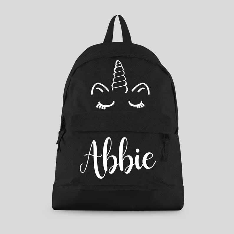CBPU2 Personalised Unicorn Backpack with ANY NAME Back To School Bag Backpack Kids Children Teenagers School Student rucksack