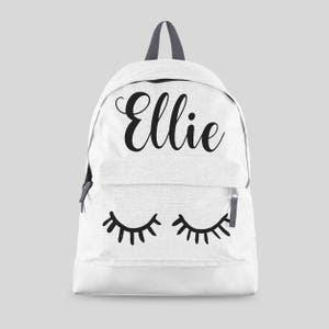 Personalised Lashes Backpack with ANY NAME Kids Children Teenagers School Student rucksack Back To School Bag Backpack Girls Gift JBEY image 1