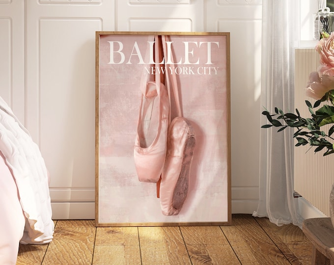 Ballet Poster Print, Retro Wall Art Print Cute Art Print Retro Print Wall Art Gallery Wall, Vintage Wall Poster Ballerina 2399