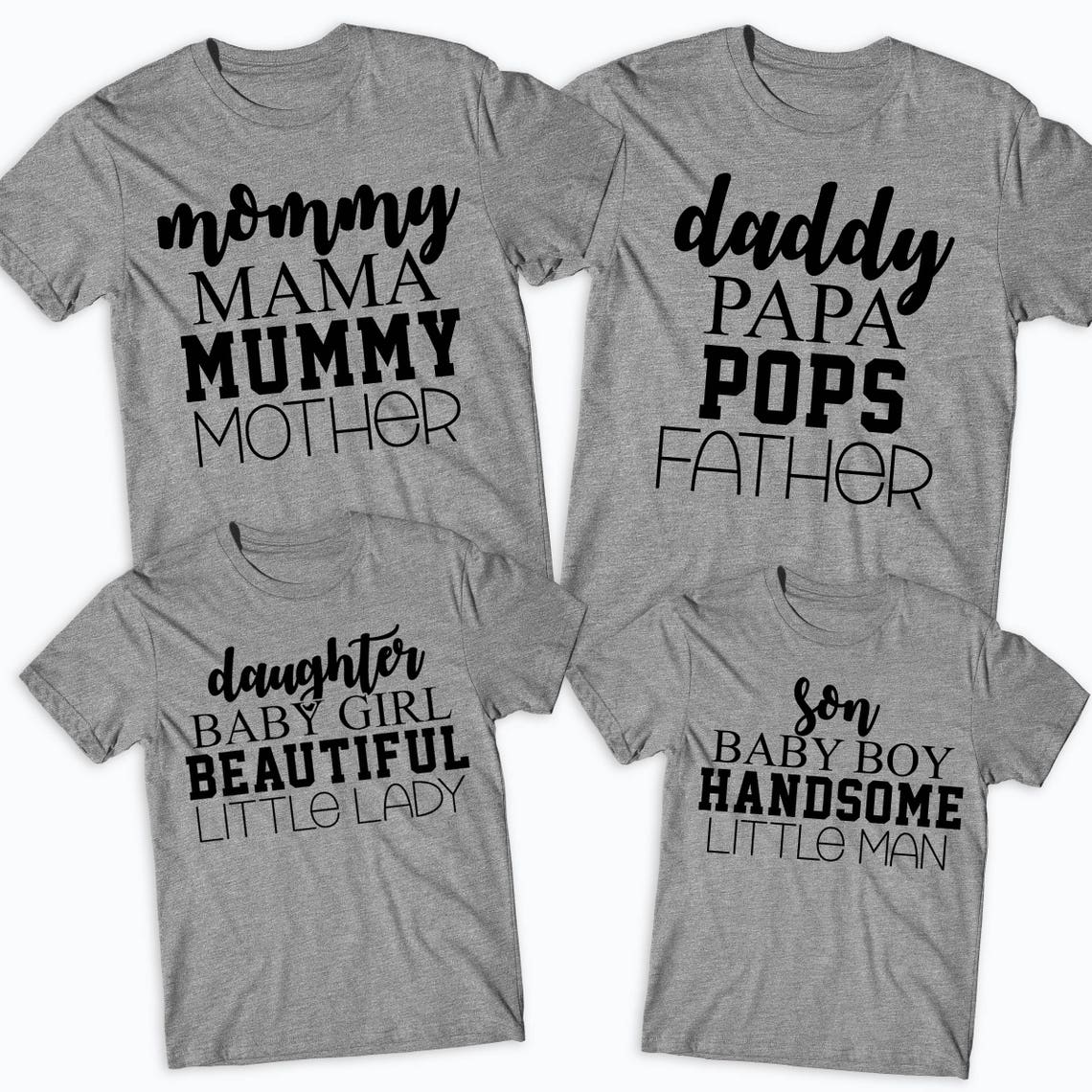 Mommy Daddy Son Daughter Matching Family Tshirts Father Etsy