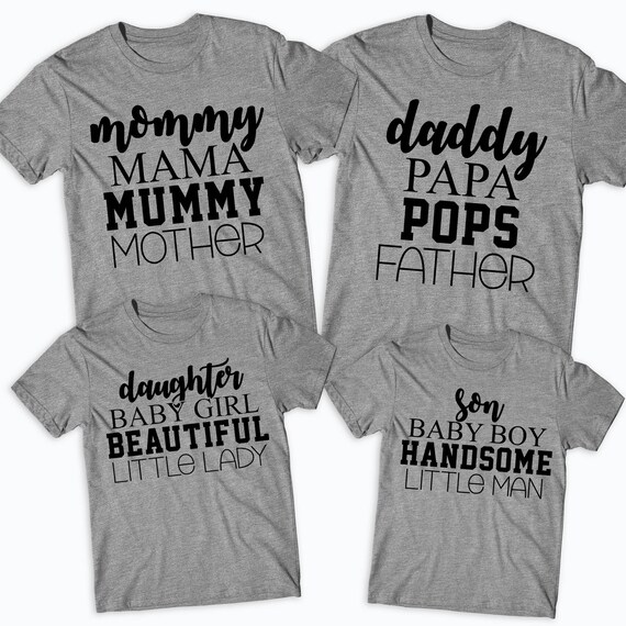 Mommy Daddy Son Daughter Matching Family T Shirts Father