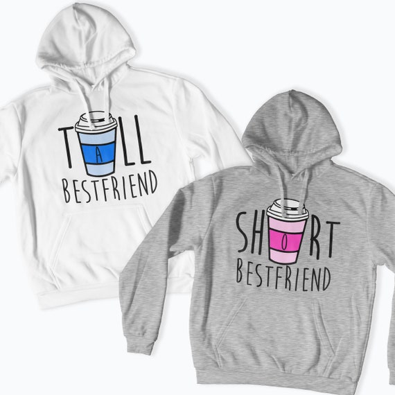 short and tall best friend hoodies