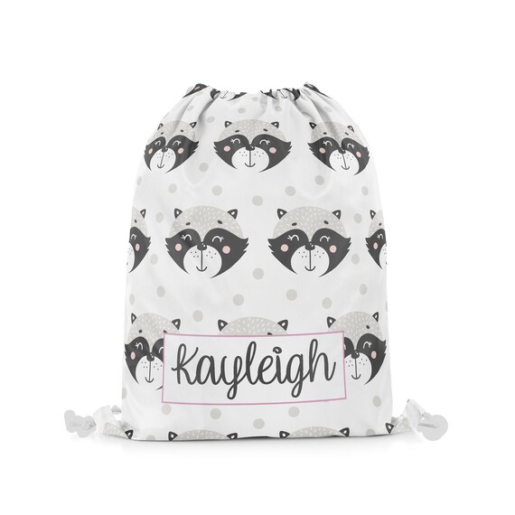 PERSONALISED Drawstring Bag Baby OWL School PE Swim Holiday Kit Sport Girls Boys