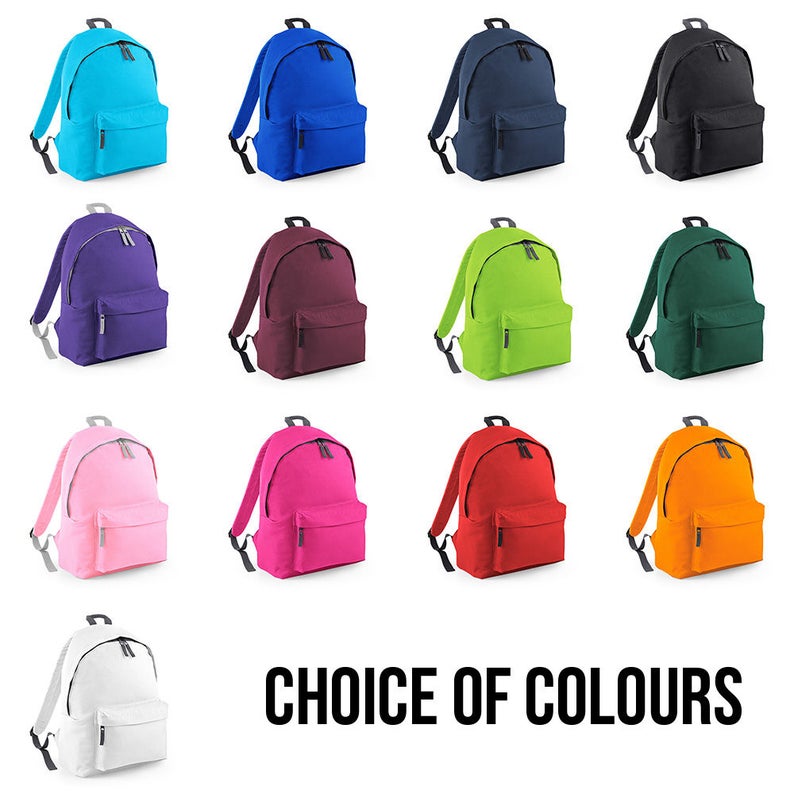 Back To School Bag Backpack Personalised Backpack with ANY NAME in Silver Glitter BPC1 Kids Children Teenagers School Student rucksack