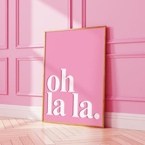 Oh La La Print, Colourful Wall Decor, Bedroom Print, Eclectic Wall Art ...