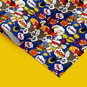 Papier do pakowania komiksów, Papier do pakowania prezentów dla dzieci, Papier do pakowania prezentów dla chłopców, Papier do pakowania prezentów dla komiksów z kreskówek 14