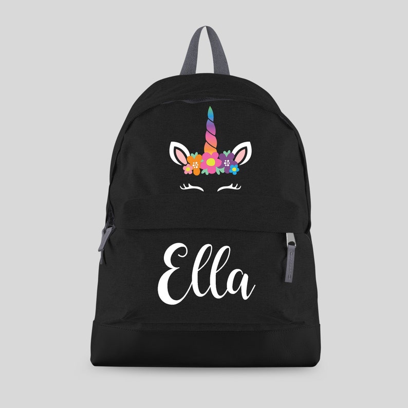 Personalised Unicorn Backpack With ANY NAME Rainbow Unicorn Etsy
