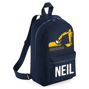 Sac à dos personnalisé Kids Digger avec n’importe quel nom - Filles Garçons Enfants Enfants Enfants Sac à dos préscolaire Sac à dos Back To School Bag - #MBDG