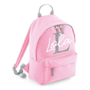 mini backpack with initial