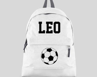 Personalised Boys Football Backpack with ANY NAME- Kids Children Teenagers School Student rucksack - Back To School Bag Backpack -JB2